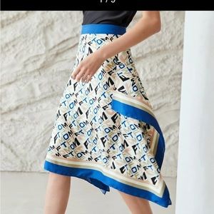 MOTF knee length Abstract handkerchief skirt